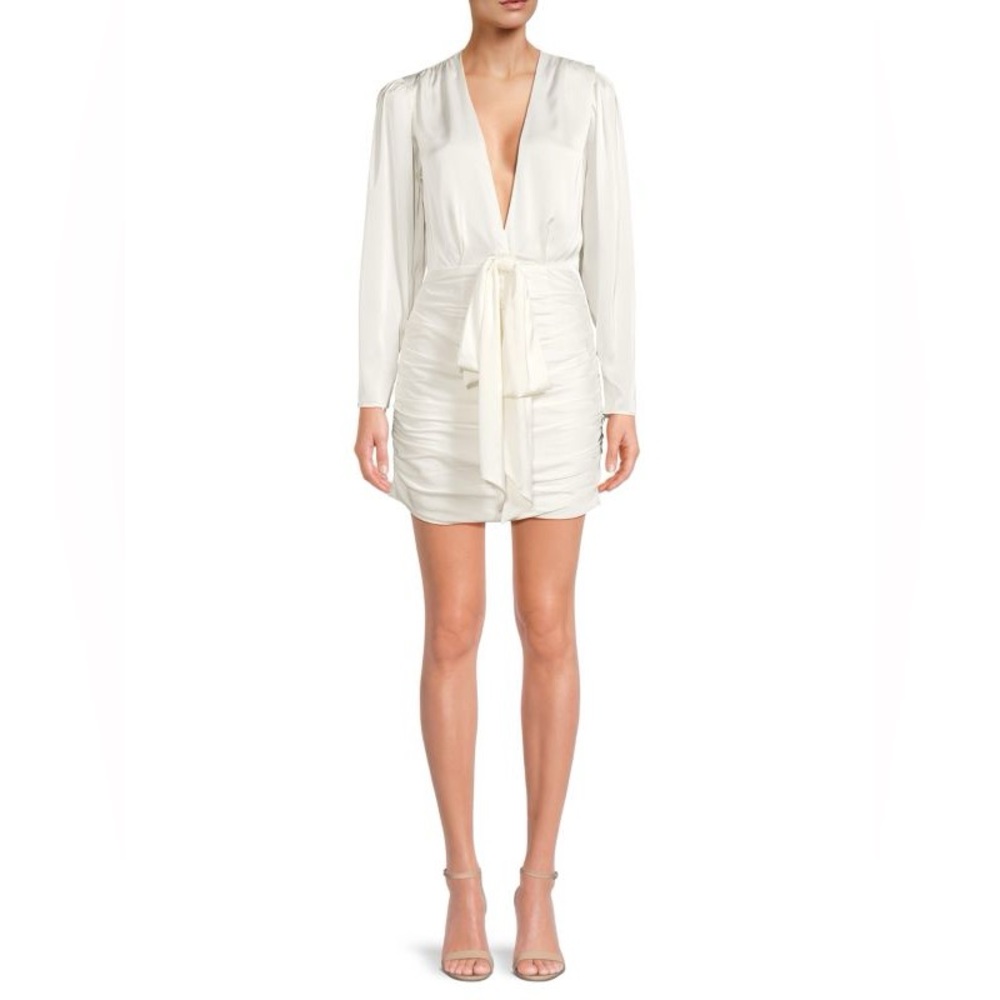 RONNY KOBO Lyric Satin Sheath Dress